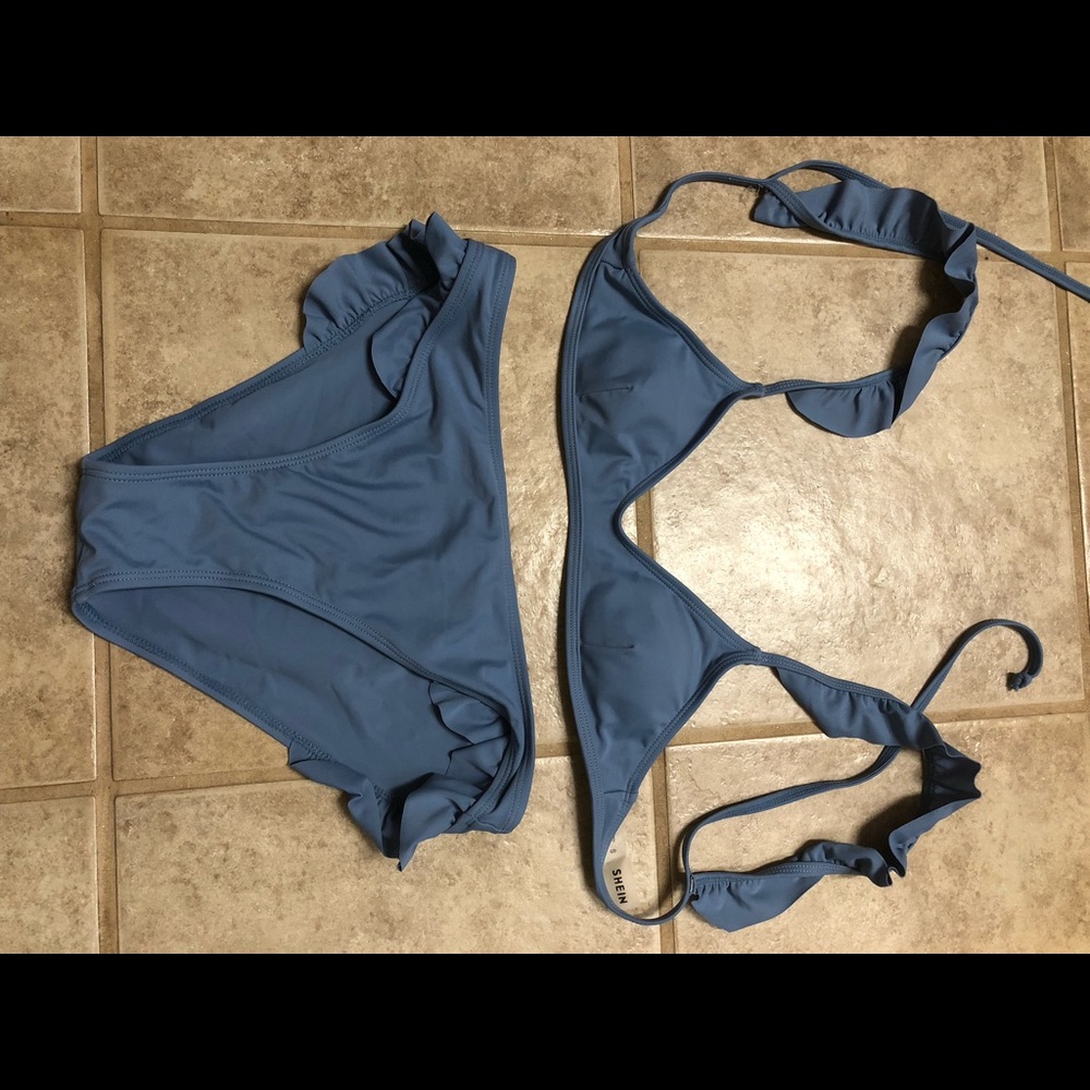 SHEIN bikin suit with ruffles